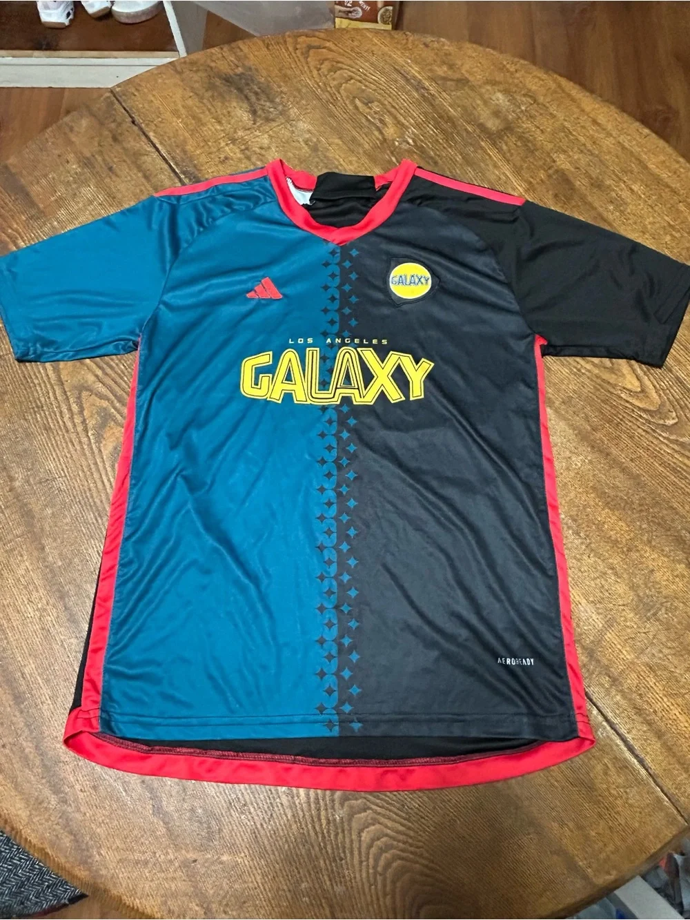 adidas Kids LA Galaxy Blue, Black & Red Soccer Jersey